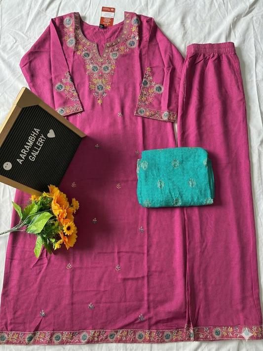 Simple cotton Kurtha set