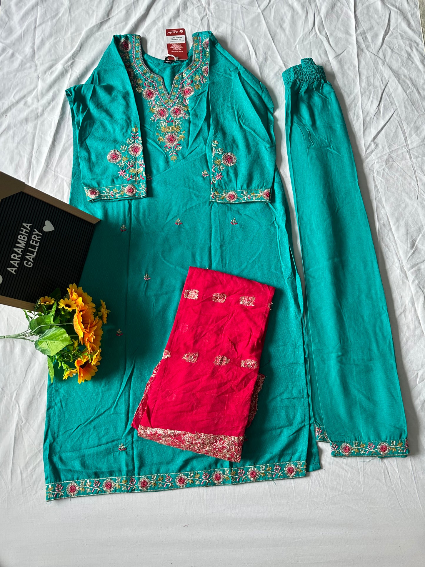 Simple cotton Kurtha set
